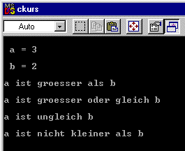 Screenshot des ausgefhrten Programms